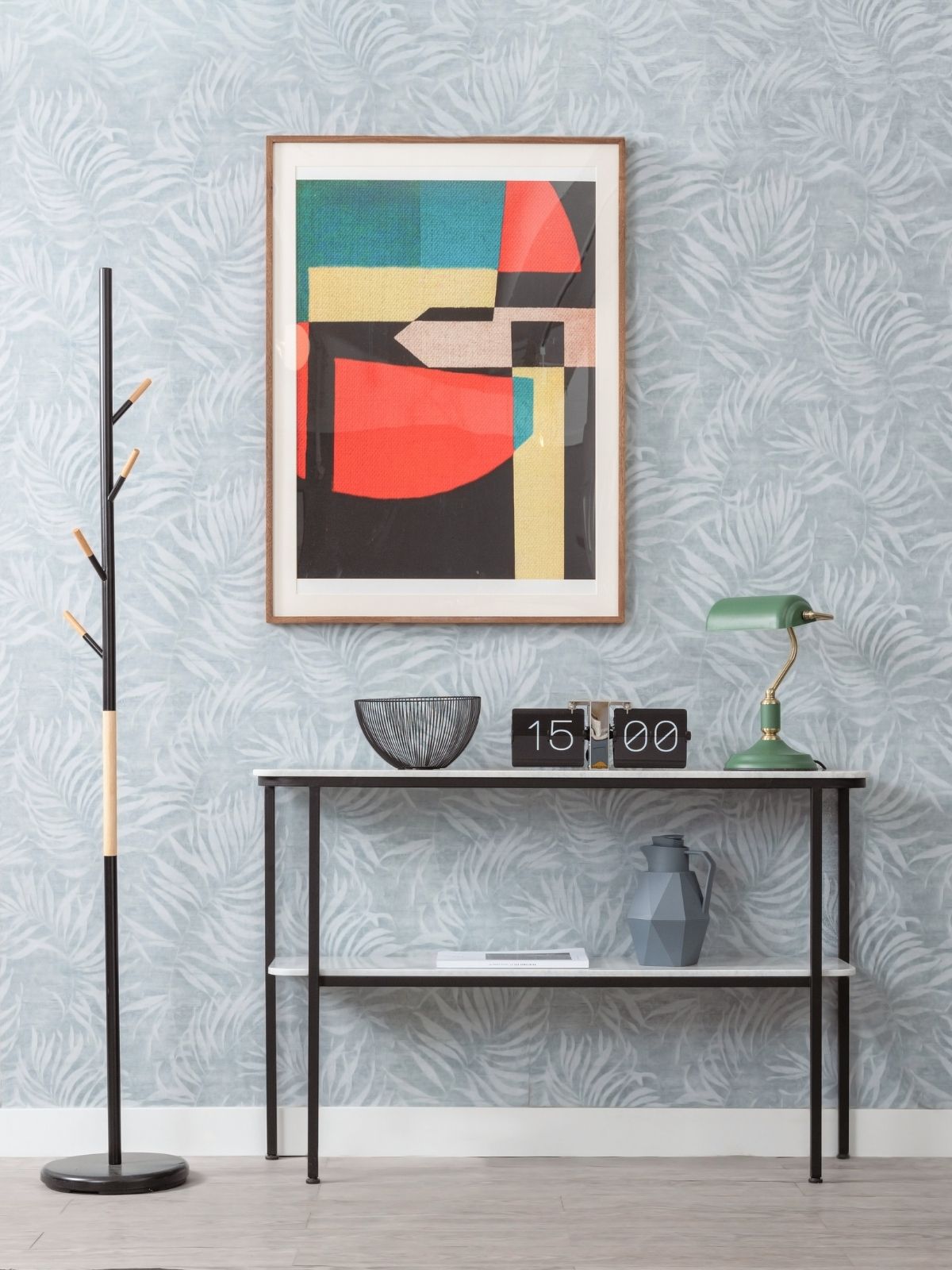 Two layer Sintered Stone Metal Shelf