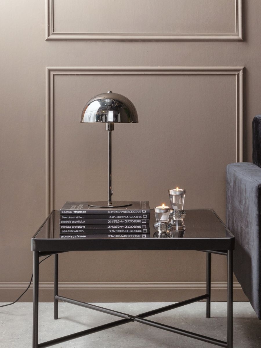 Table Lamp Bonnet Metal Smokey Grey