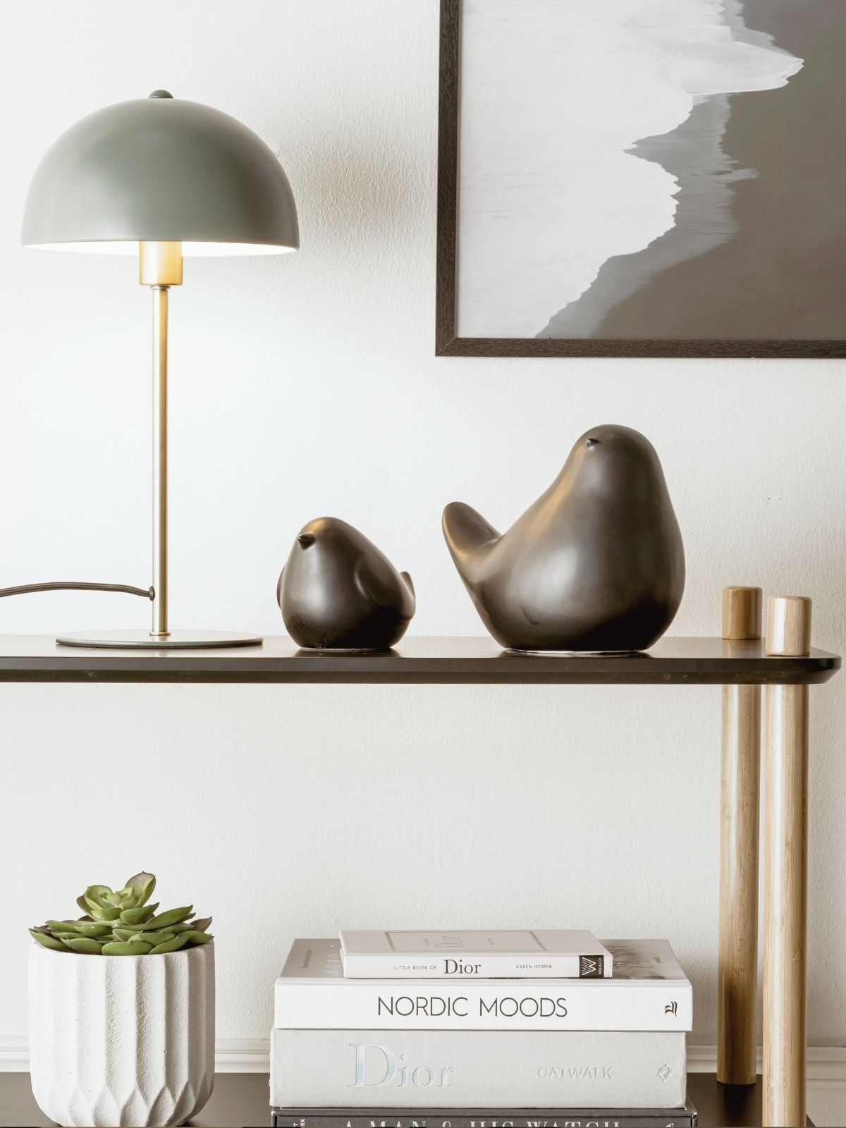Table lamp Bonnet Metal Antique Jungle Green-EMOH® ATELIER
