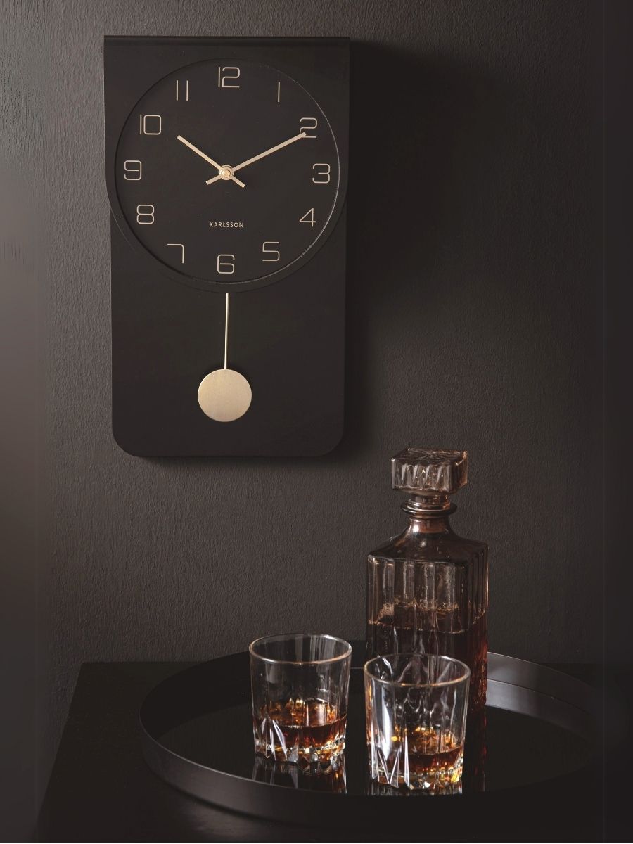 Wall Clock Casa Pendulum - Black
