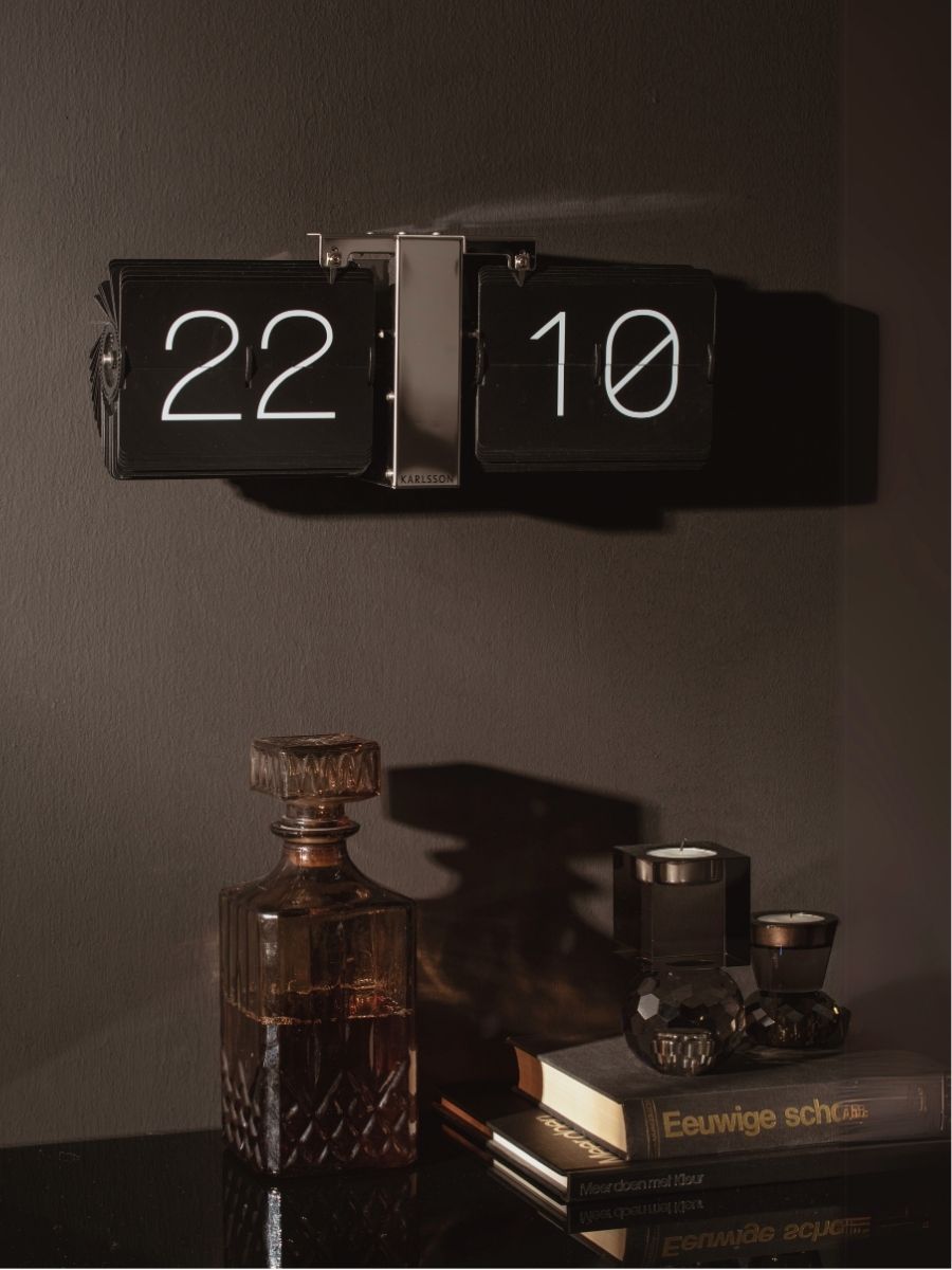 Flip Clock No Case - Black