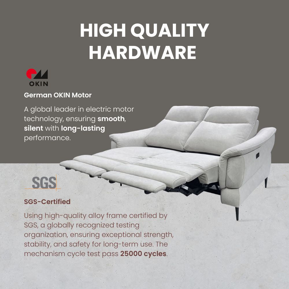 Cleo Dual Seat Electric Recliner Sofa Comfort Style – EMOH