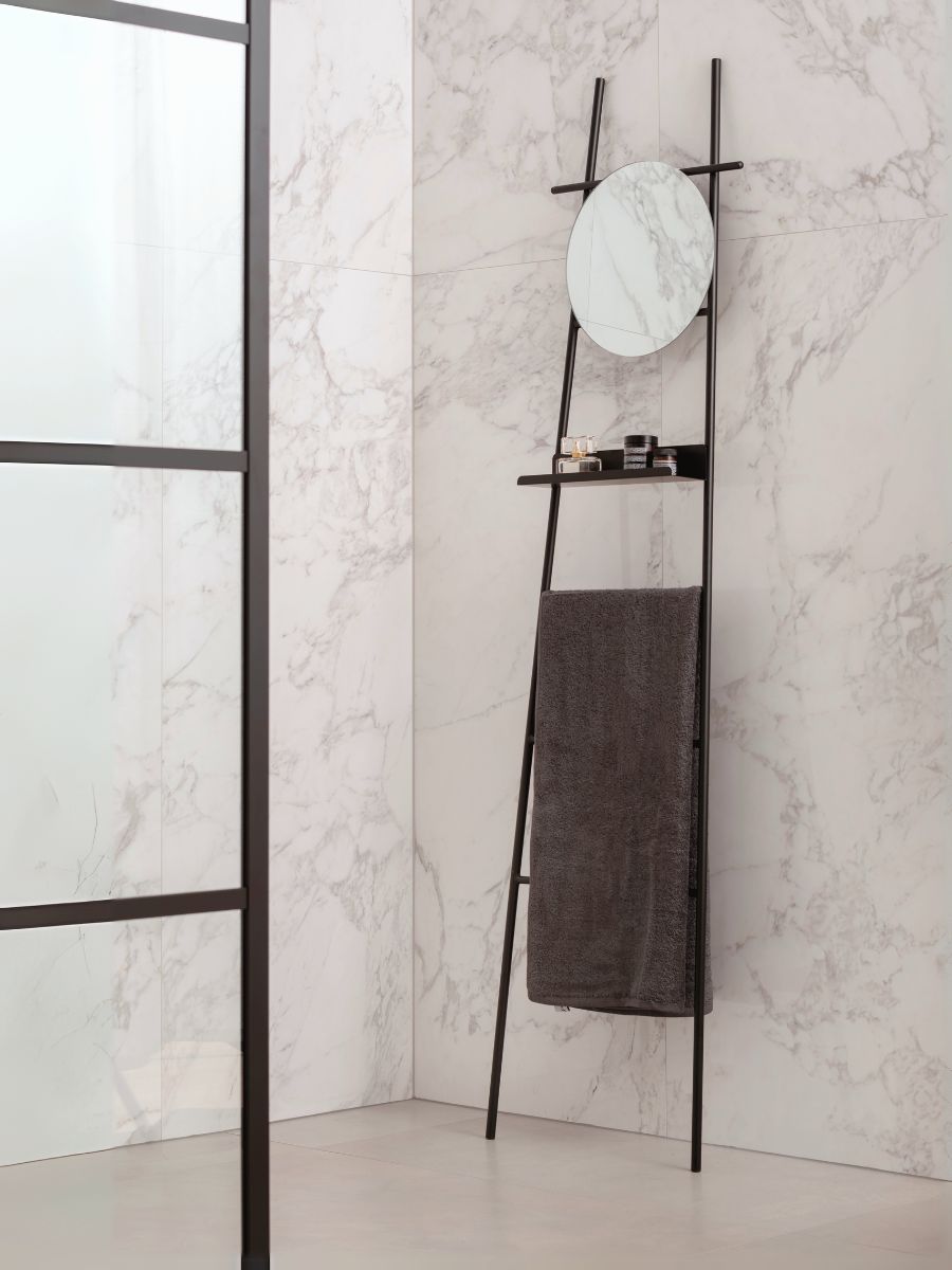 Wall Ladder Glint with Mirror Black-EMOH® ATELIER