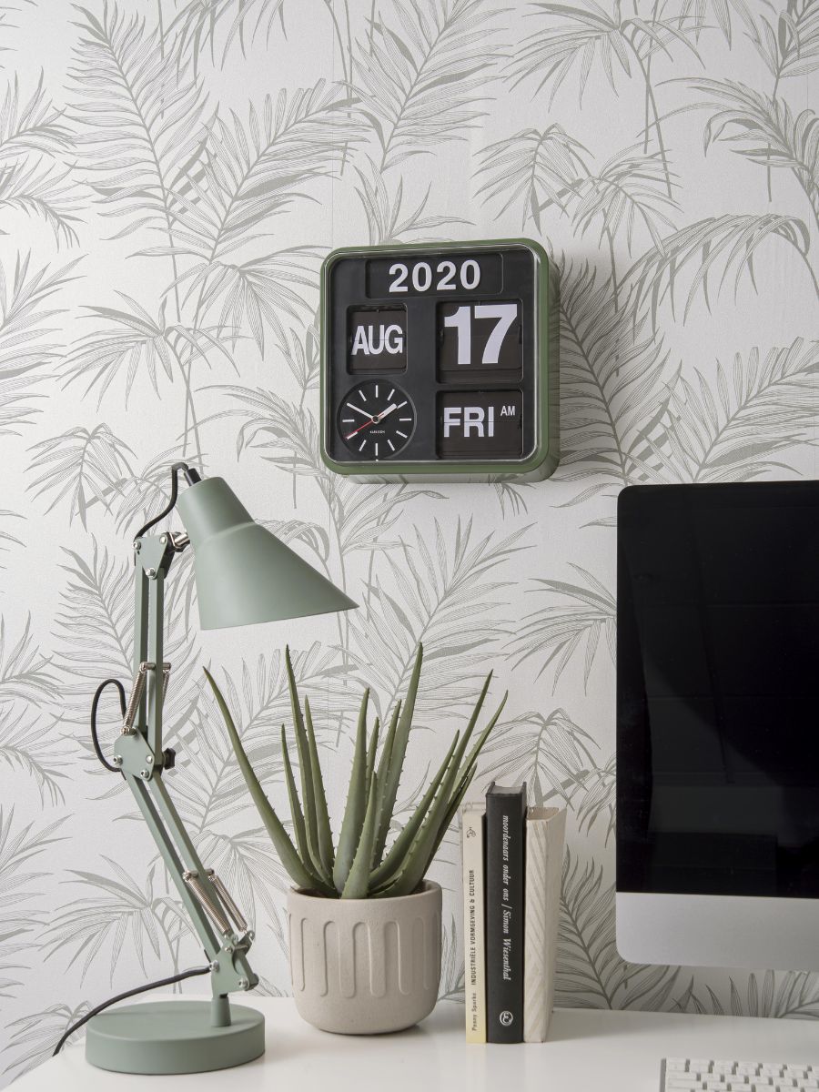 Wall Clock Mini Flip Green Casing, Black Dial