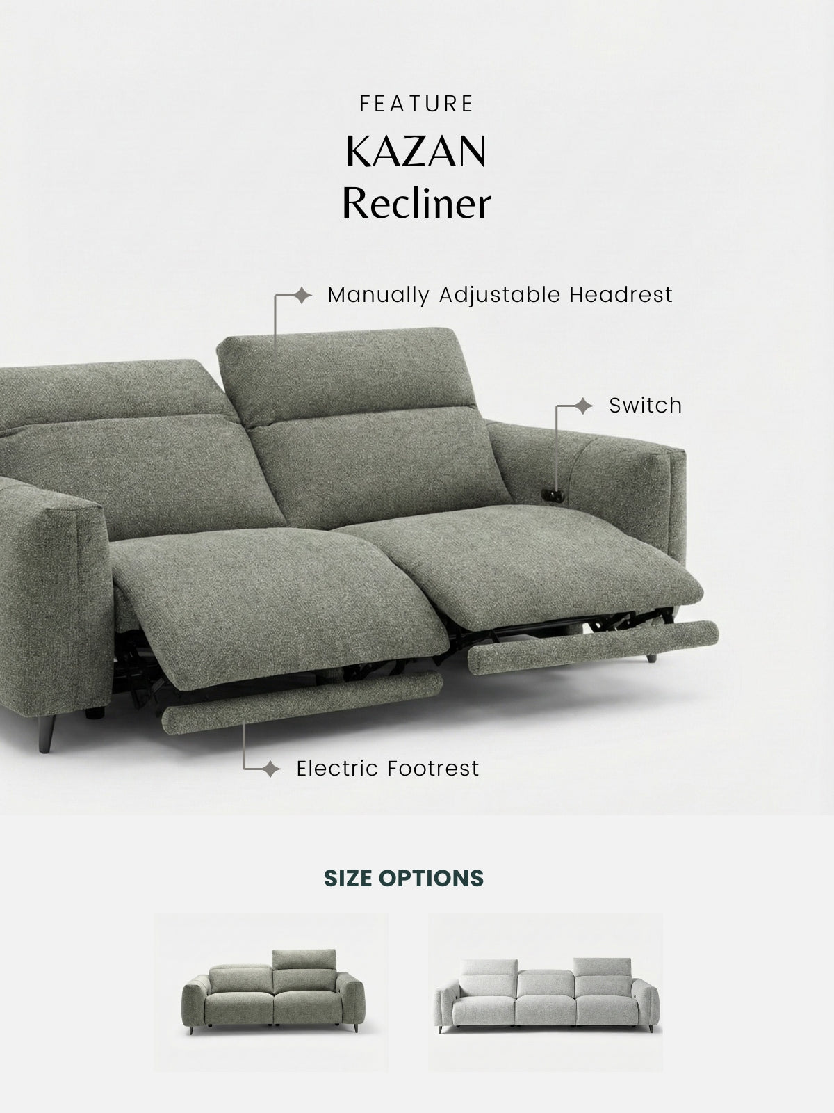 KAZAN 2-Seater Recliner