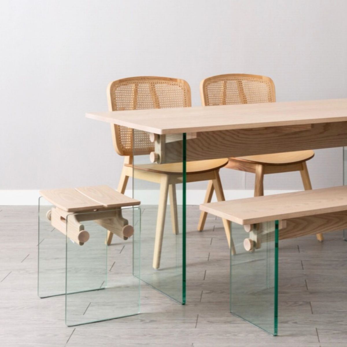 Willow Rattan Dining Chair, Natural Ash