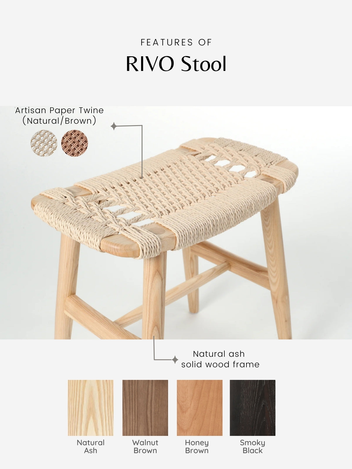 RIVO Rattan Stool