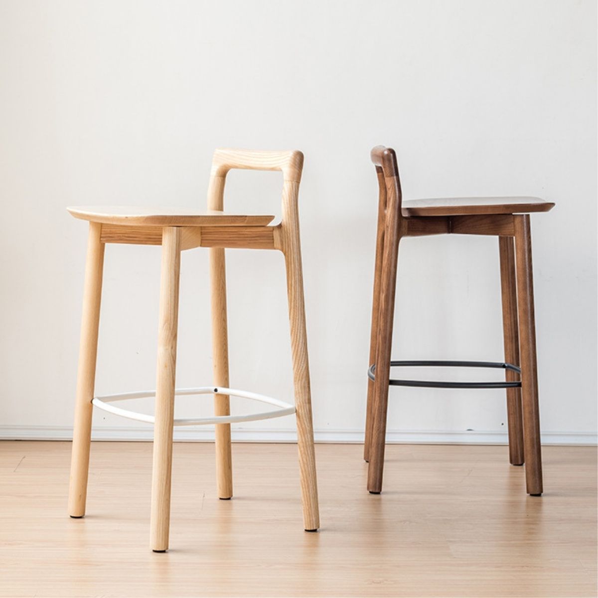 ONE Bar Stool, Walnut Brown-EMOH® ATELIER