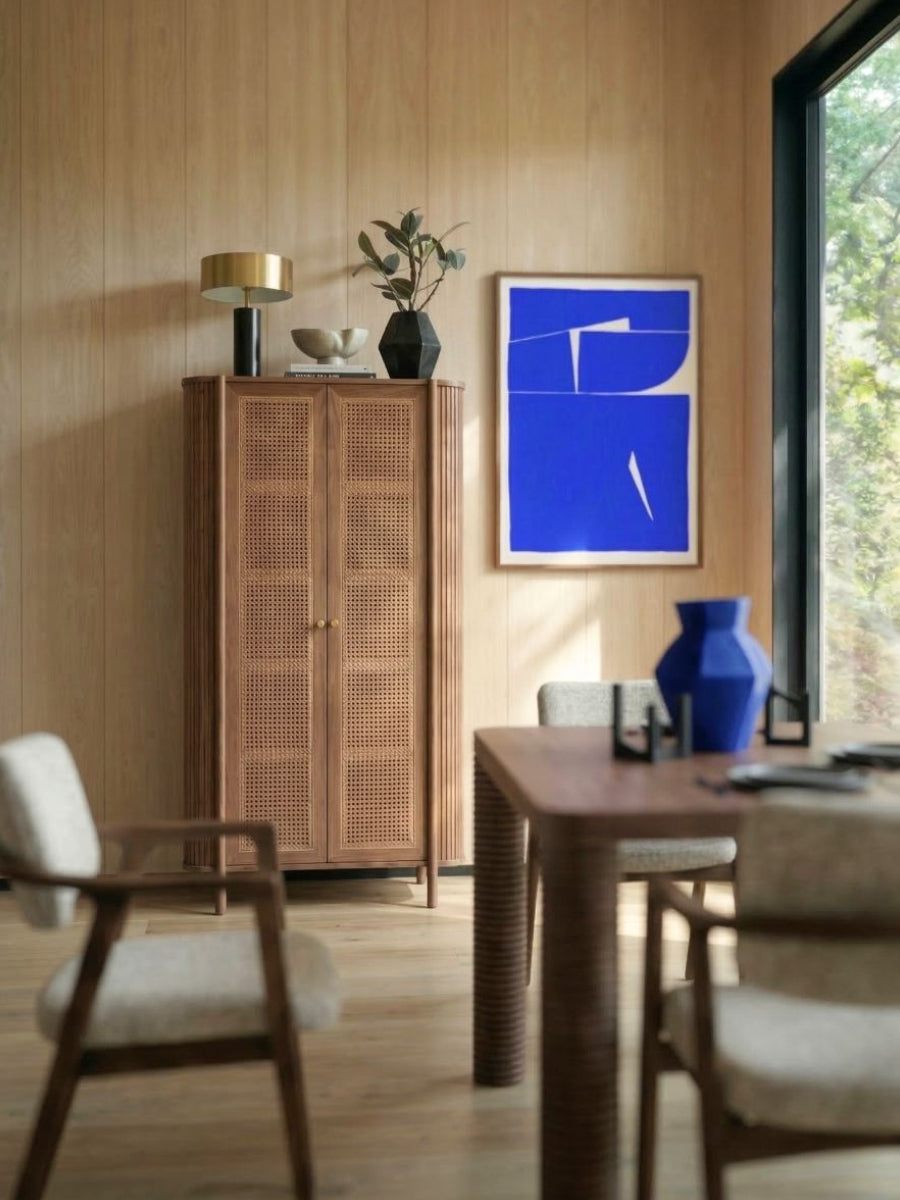 RIVO Rattan Tall Shelf