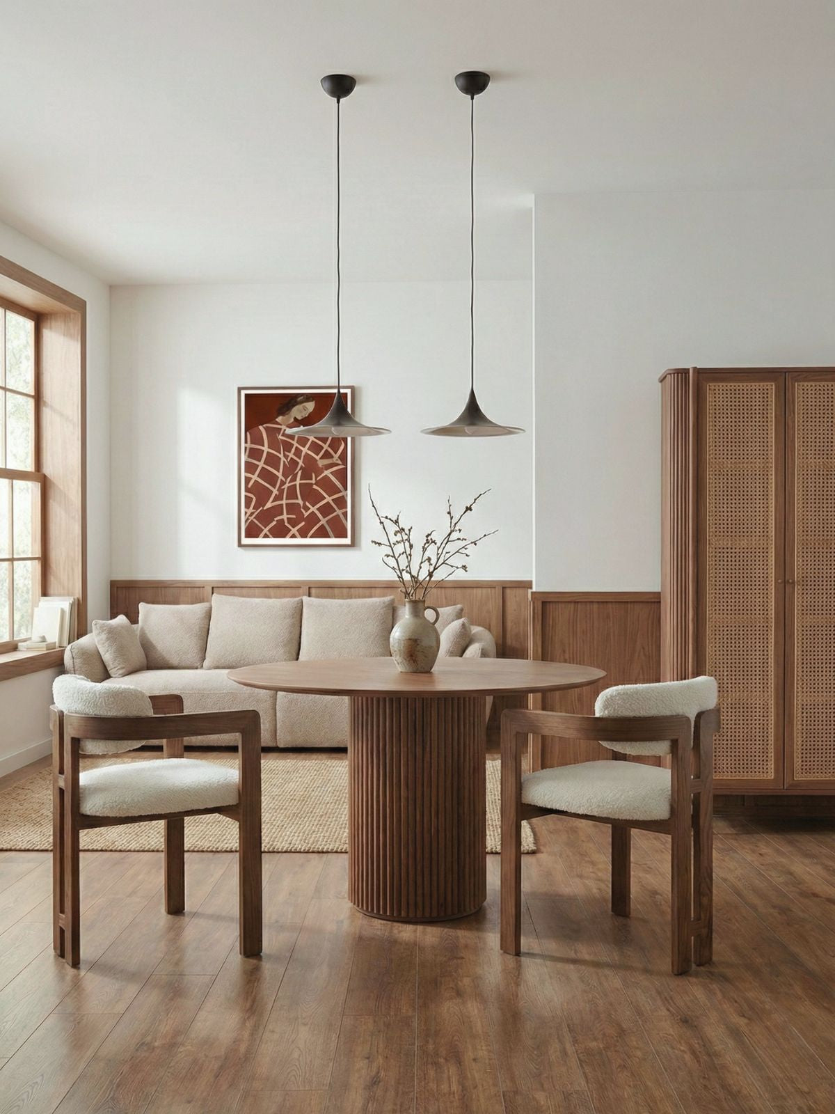 RIVO Rattan Tall Shelf