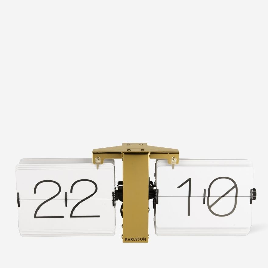 Flip Clock No Case - White