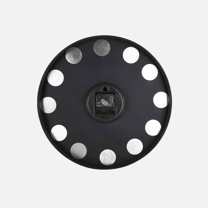 Wall clock Charm engraved numbers - Black-EMOH® ATELIER