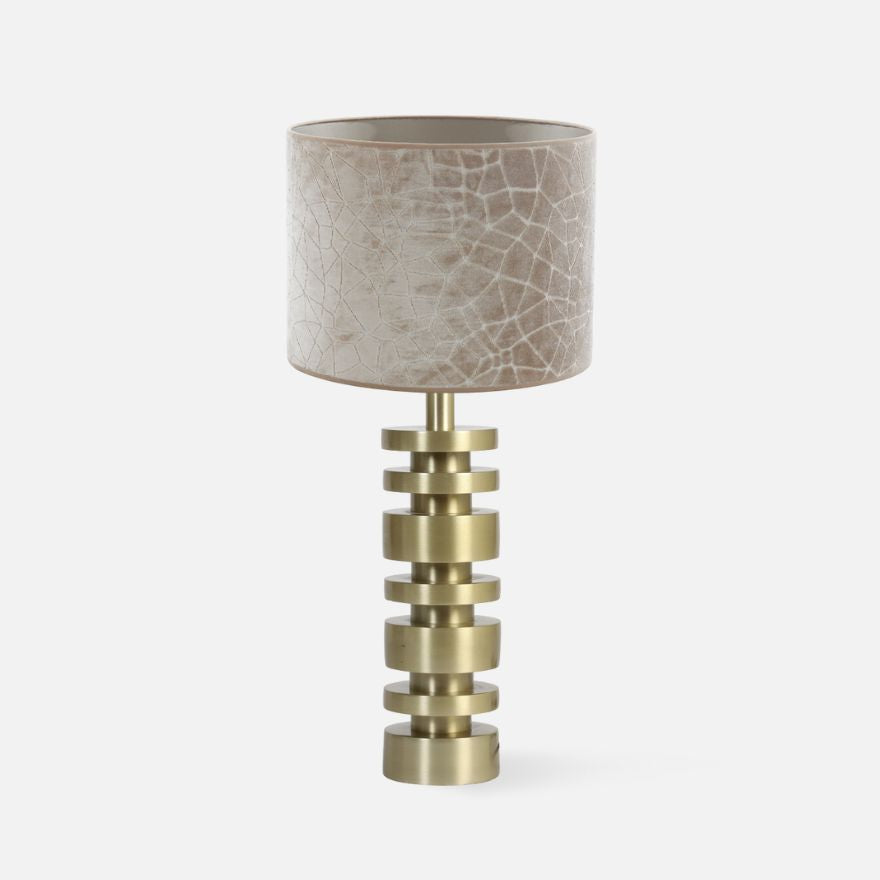 DESLEY matt gold with KASSEI beige Lamp Shade