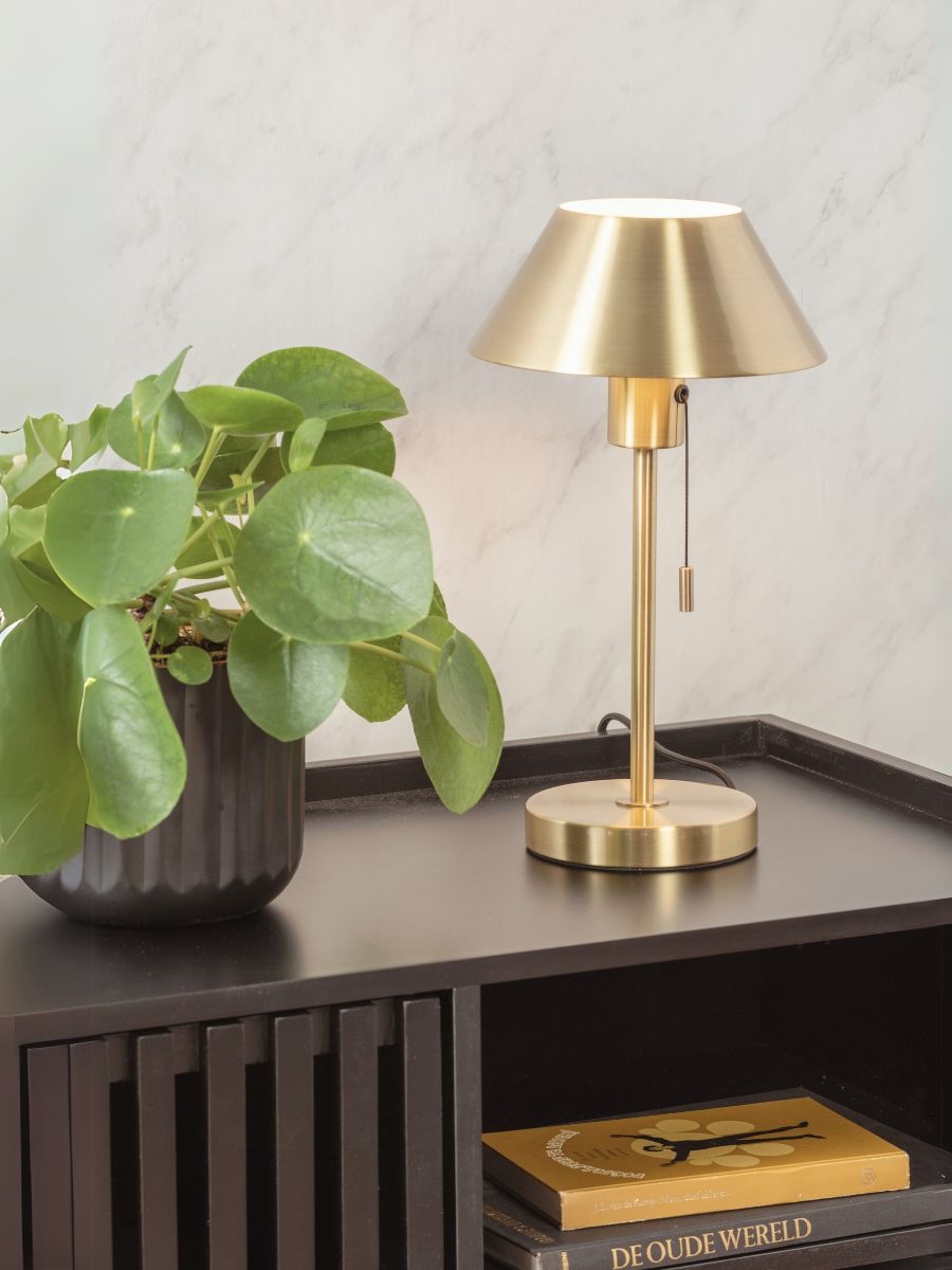 Table Lamp Office Retro Plated, Gold