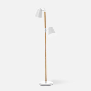 Rubi Floor Lamp, white with wood-EMOH® ATELIER