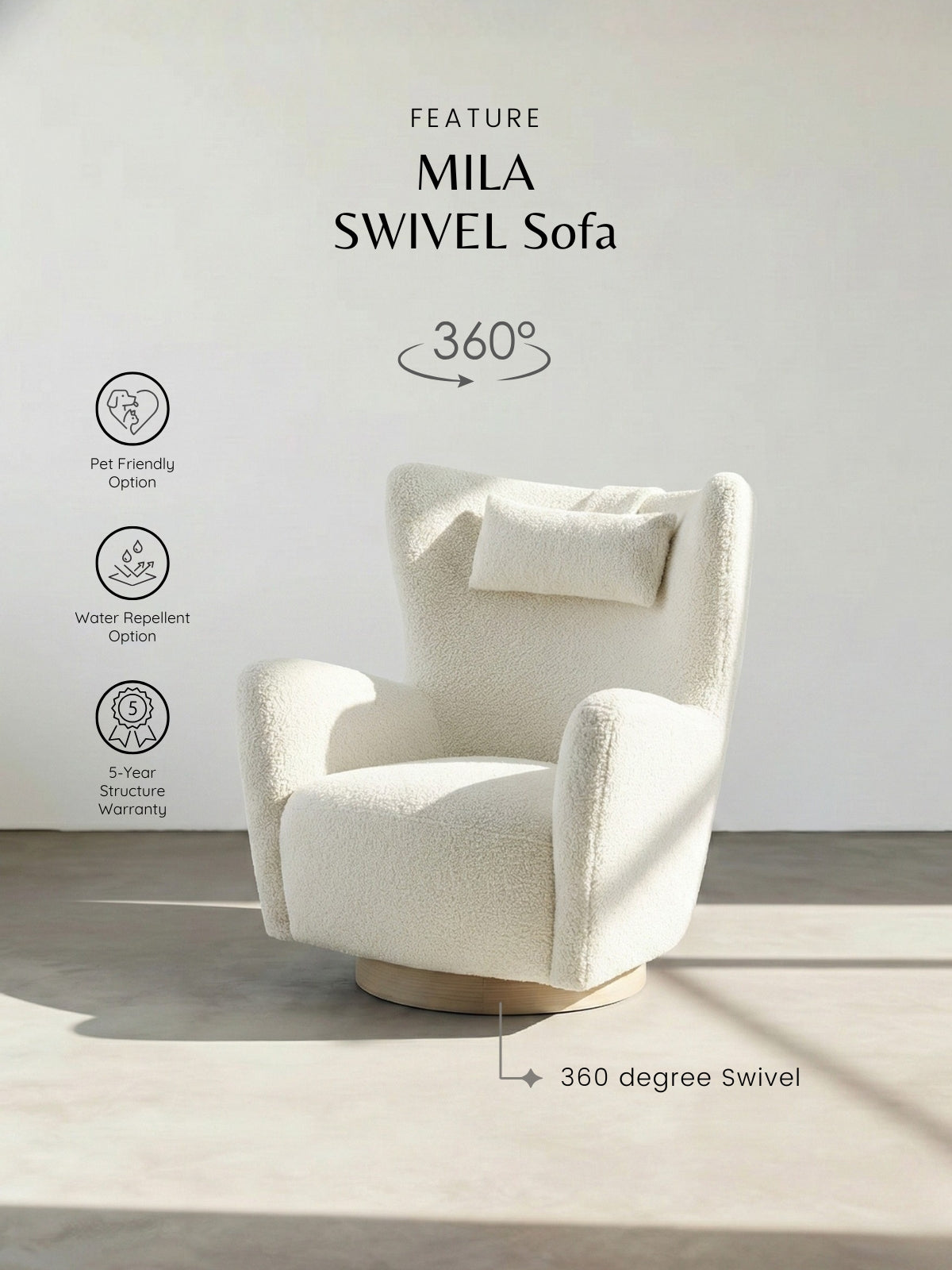 MILA Swivel Armchair