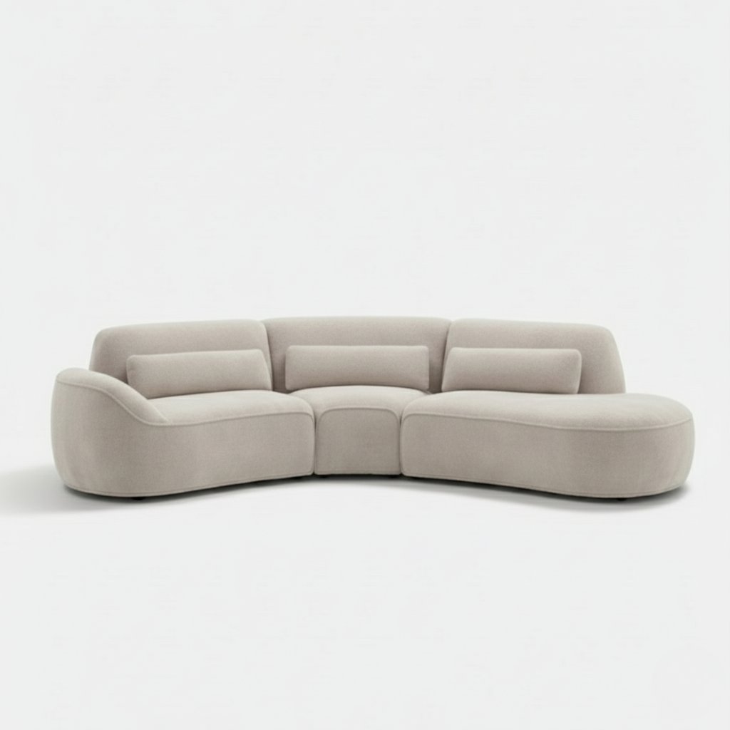 NOIR CURVA 3-Seater Chaise
