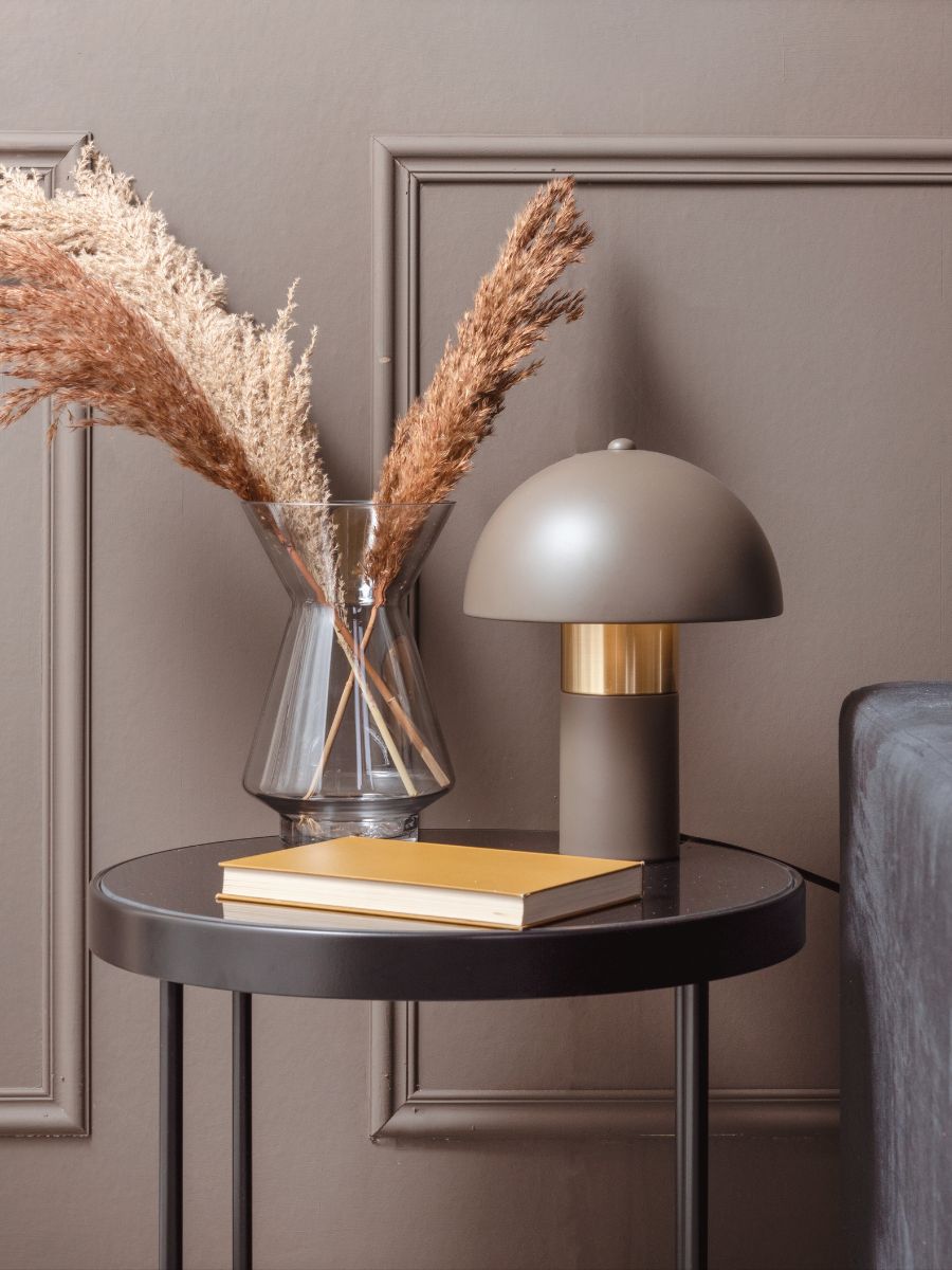 Table Lamp Seta metal taupe