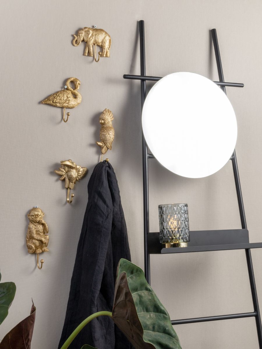 Wall Ladder Glint with Mirror Black-EMOH® ATELIER