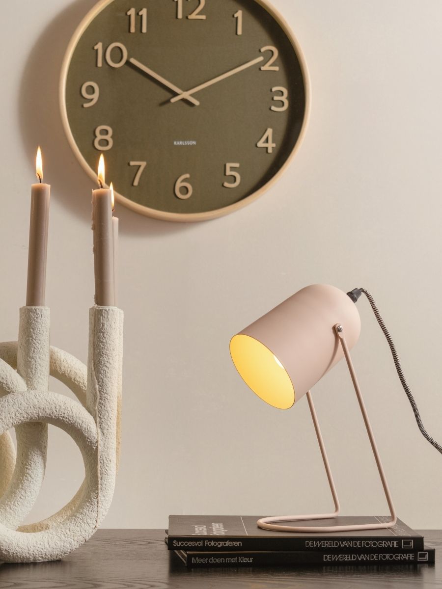 Wall Clock Pure Basswood Wood - medium moss green-EMOH® ATELIER