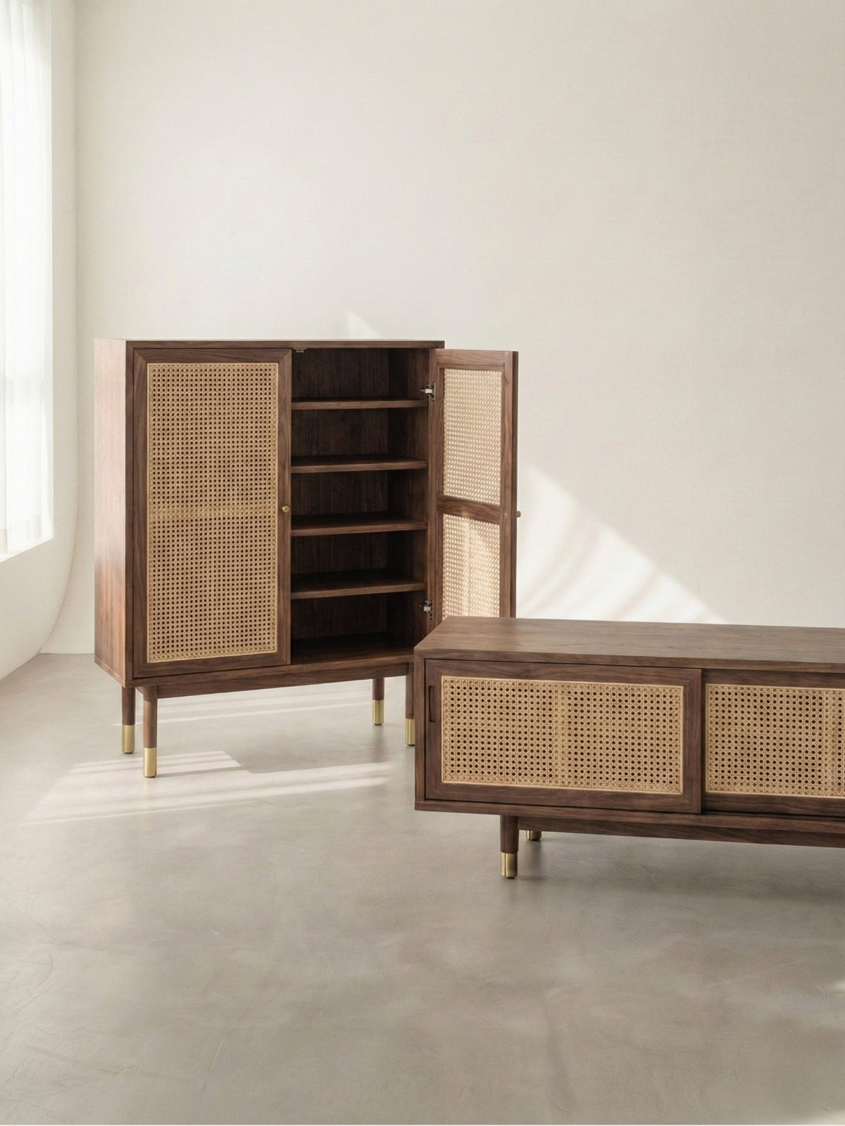 RIVO RATTAN TV Cabinet