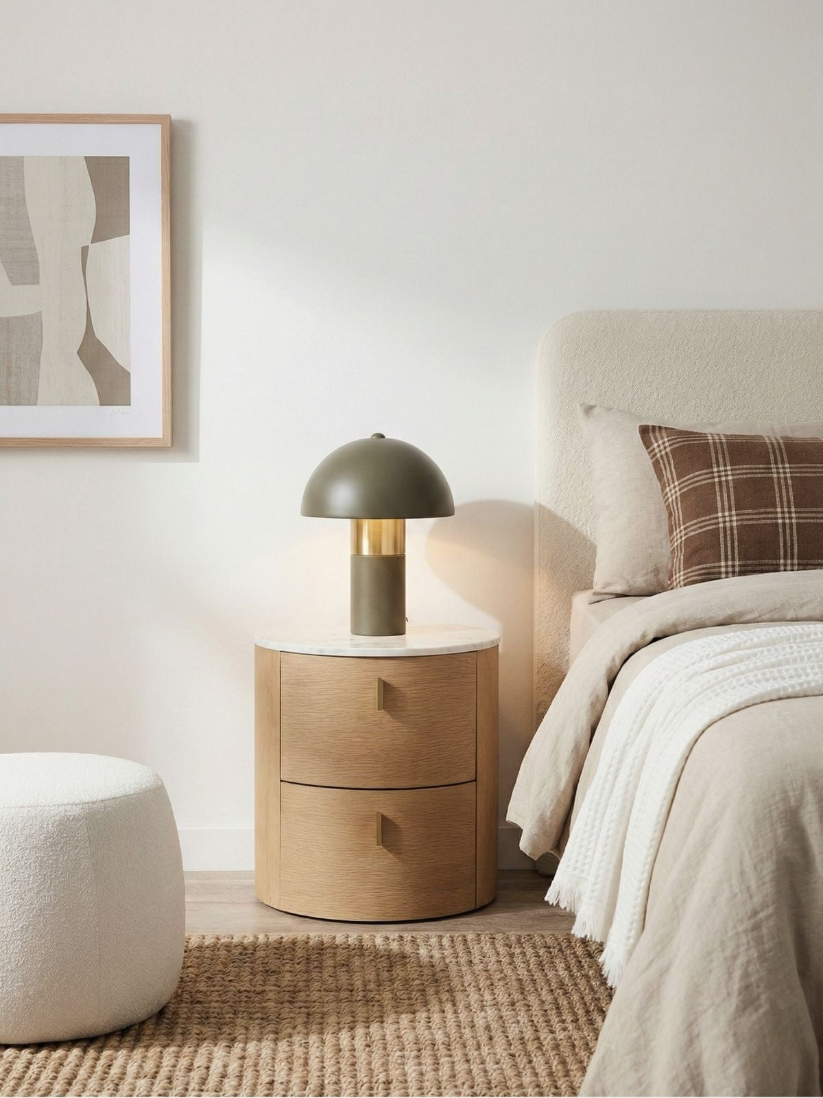 Table Lamp Seta metal taupe