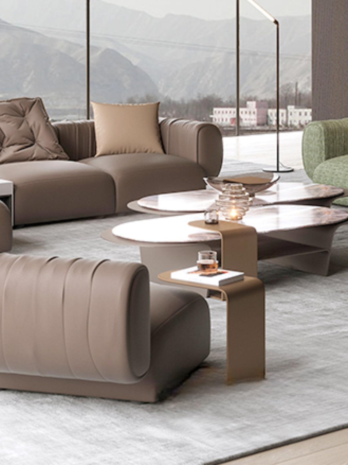 NOVA Brass Side Table