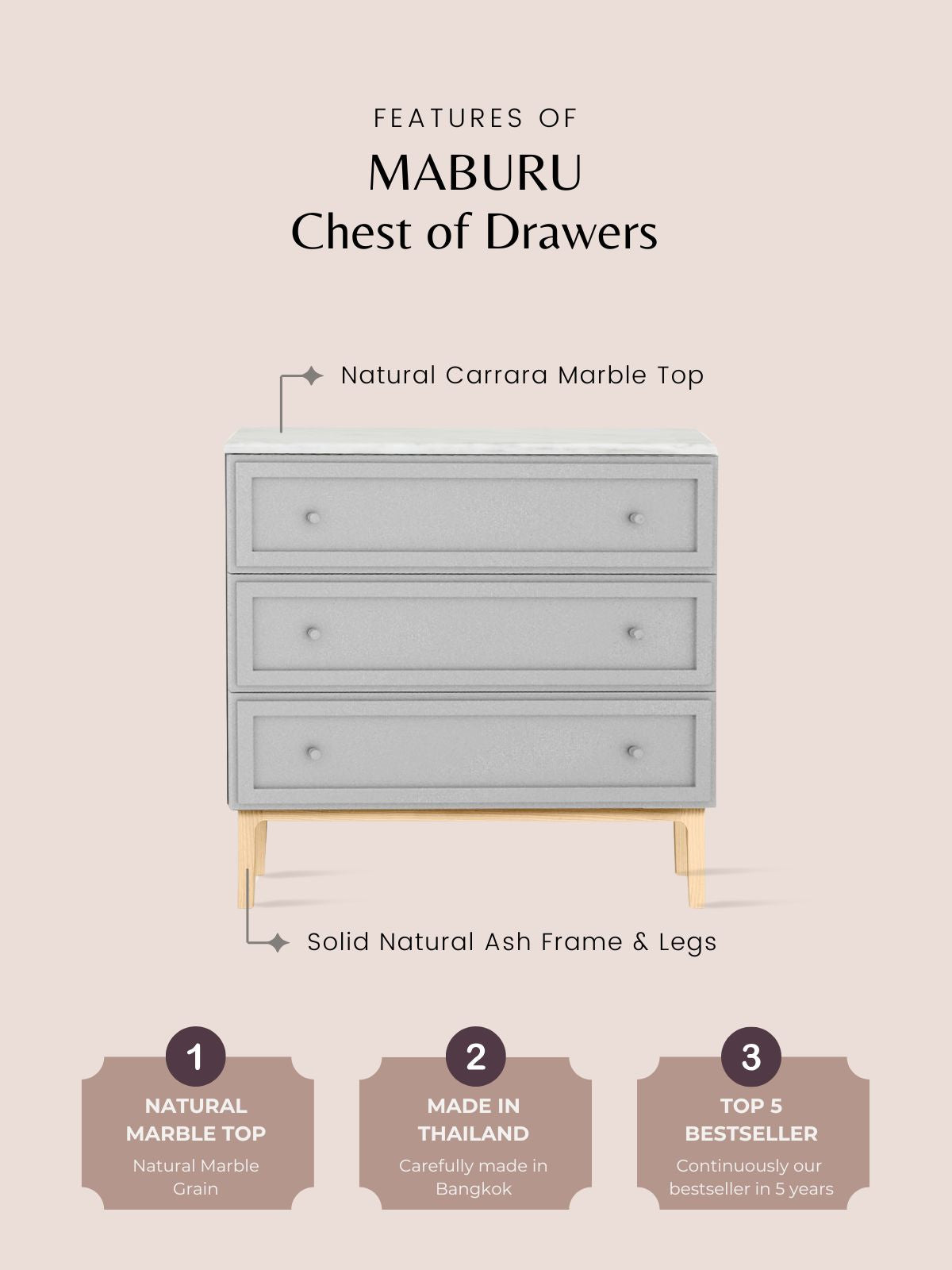 MABURU Chest of Drawers