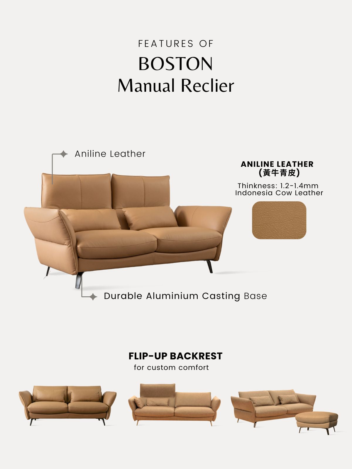 BOSTON Recliner Sofa-EMOH® ATELIER