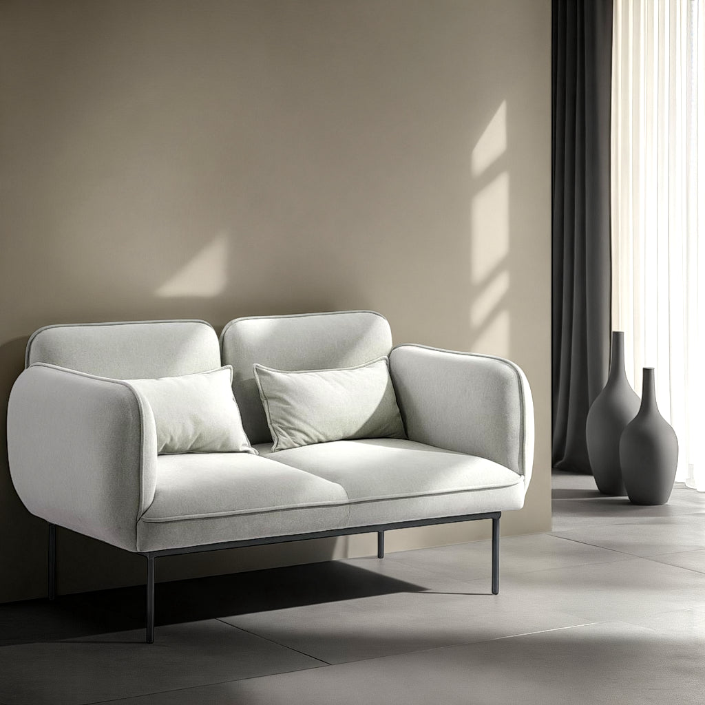 VEJLE Two-Seater-Sofa, Light Grey-EMOH® ATELIER